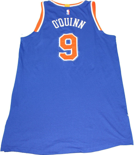 Kyle O'Quinn New York Knicks 2015-16 Game Used #9 Blue Jersey (2/19/2016 at Brooklyn Nets) (3XL) (NKN03961)