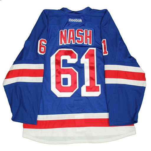 Rick Nash Jersey -New York Rangers 2014-2015 Playoffs Round One Game Used #61 Blue Jersey (11005236I  11005233F  11005235H)