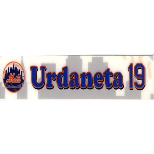 Lino Urdaneta #19 Mets 2007 Game Used Locker Room Nameplate