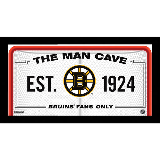 Boston Bruins Man Cave Sign 6x12 Framed Photo