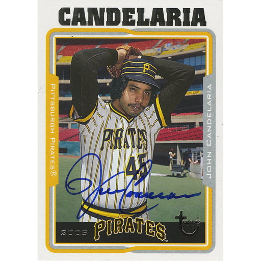 John Candelaria Signed 2005 Topps Card Pirates Hands Over Head