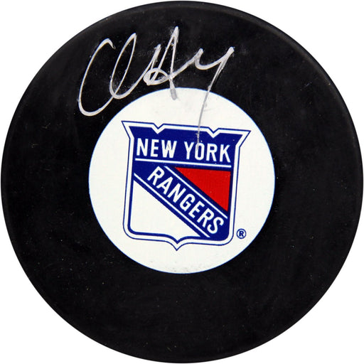 Chris Drury "Imperfect" Rangers Autograph Puck