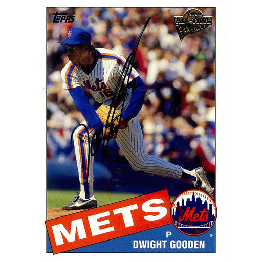 Dwight Gooden Signed 2003 Topps Card - Mets - Follow through on pitch