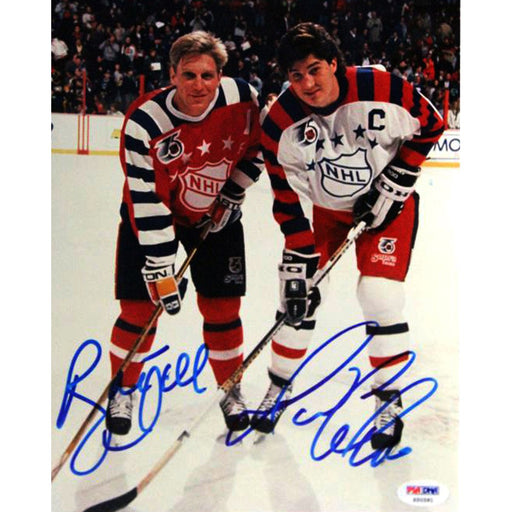 Mario Lemieux & Brett Hull Autographed 8x10 Photo PSA/DNA #S50581