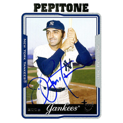 Joe Pepitone Signed 2005 Topps Card - Yankees - Batting stance/Smile