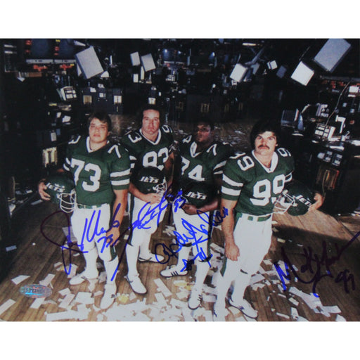 Sack Exchange Multi-Signed Horizontal 8x10 Photo (Mark Gastineau  Joe Klecko  Abdul Salaam  Marty Lyons)