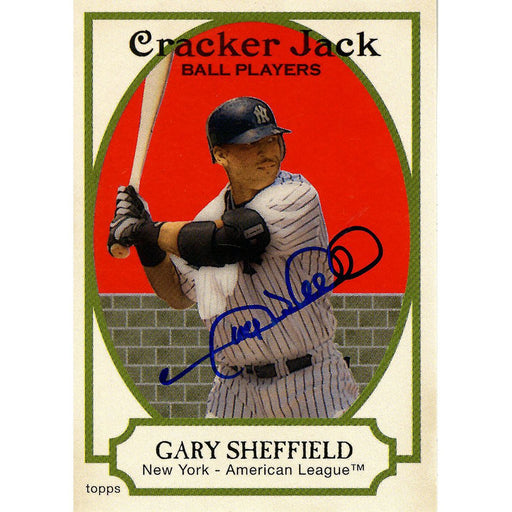 Gary Sheffield Signed 2005 Topps Card - Yankees -  "Cracker Jack Ball Players" - red background