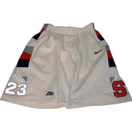 Eric Devendorf #23 2008-09 Syracuse Game Used White Shorts (40)