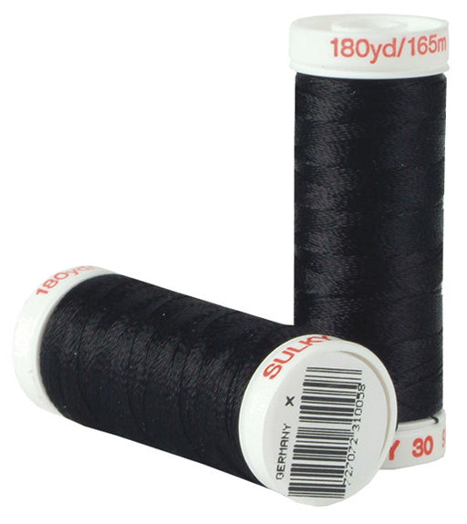 Sulky Rayon Thread 30 Weight 180 Yards-Black