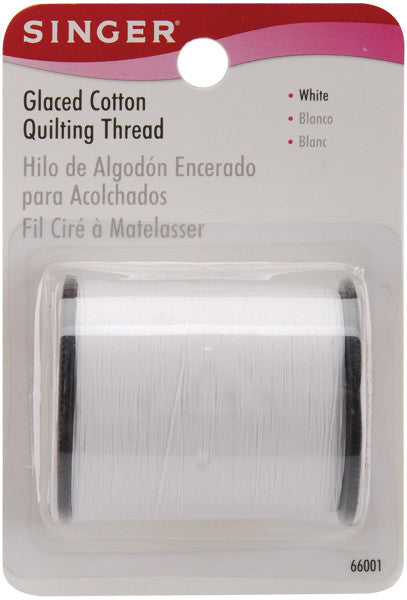 Glaced Cotton Quilting Thread 150 Yards-White