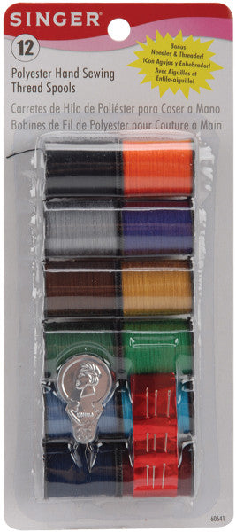 Polyester Thread 25 Yard Spools 12/Pkg-Dark Shades