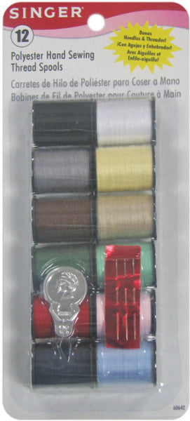 Polyester Thread 25 Yard Spools 12/Pkg-Light & Dar