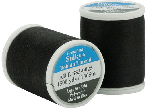 Sulky Bobbin Thread 60 Weight 1100 Yards-Black