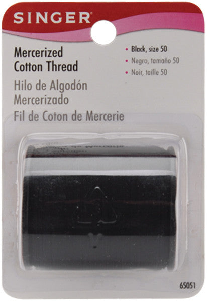 Mercerized Cotton Thread 175 Yards-Black Size 50