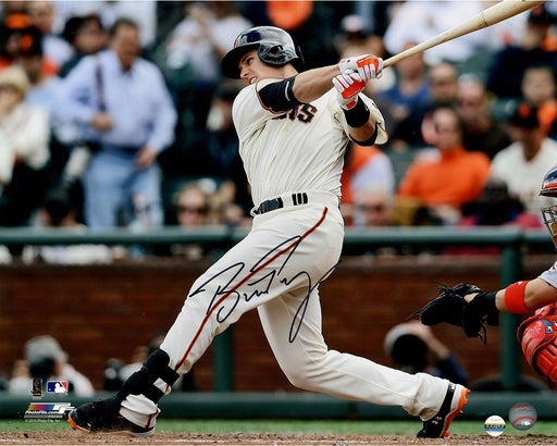 Buster Posey Signed San Francisco Giants Horizontal Swinging 16x20 Photo (LOJO Auth)