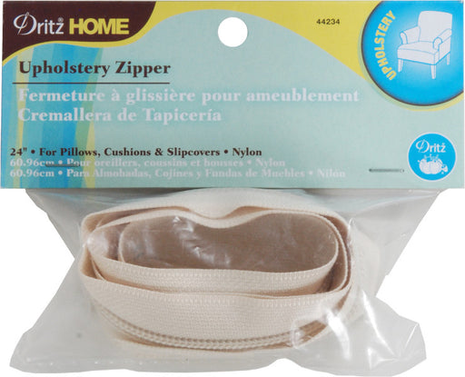 Nylon 24-Inch Upholstery Zipper, Cream