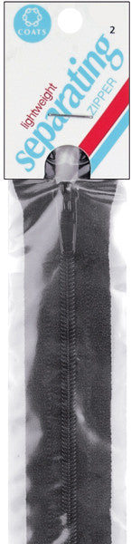 Lightweight Separating Zipper 14"-Black