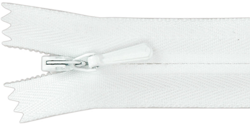 Unique Invisible Zipper 9"-White