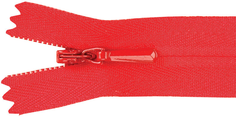 Unique Invisible Zipper 22"-Red