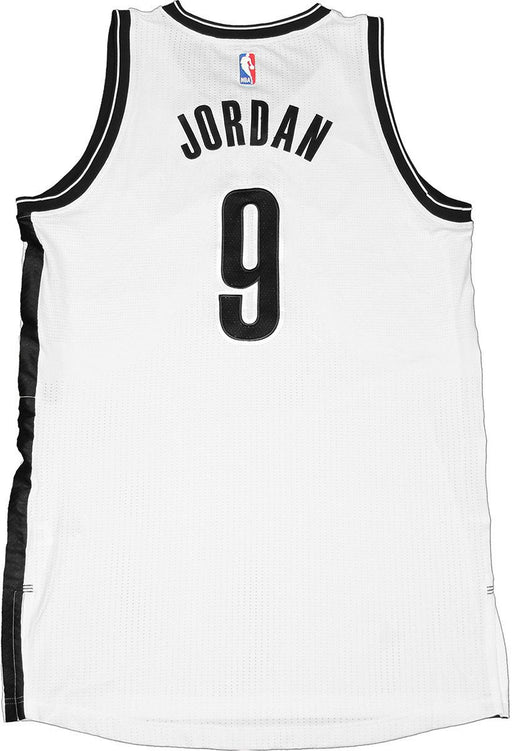 Jerome Jordan Jersey - Brooklyn Nets 2014-2015 Season Game Used #9 White Jersey (2XL) (Used 3/2  3/4  3/23  3/27)(BKN00911)