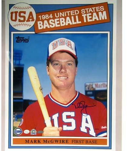 Mark McGwire 1984 Topps USA Baseball Card 16x20