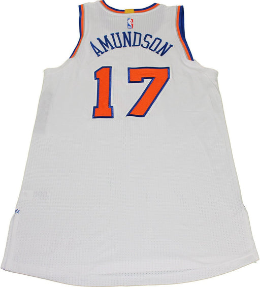 Lou Amundson New York Knicks 2015-16 Game Used #17 White Jersey (2/7/2016 vs. Denver Nuggets) (2XL) (NKN04966)