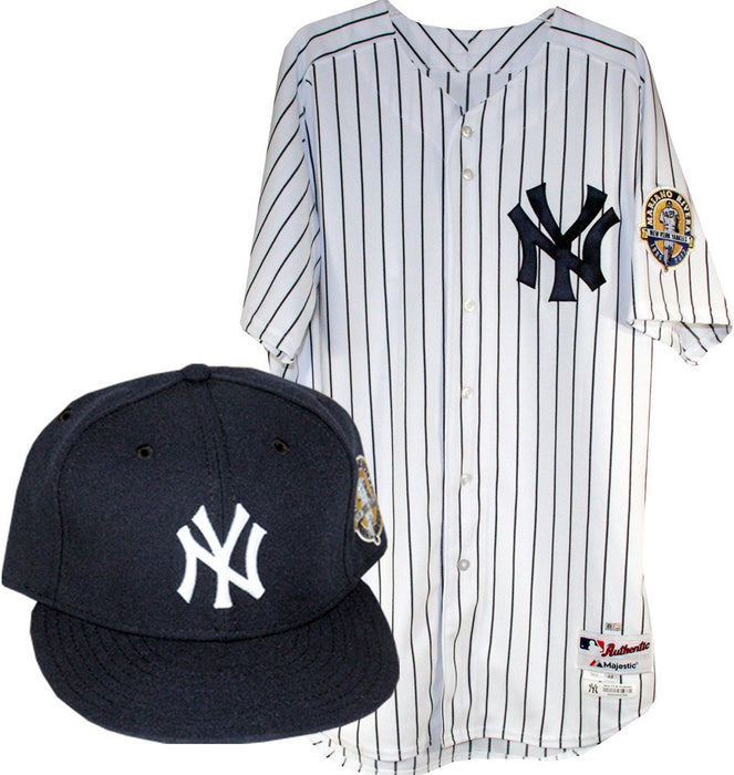 Jayson Nix Uniform - NY Yankees 9-22-2013 Game Issued #17 Mariano Rivera Final Season Uniform Set (Jersey & Hat)