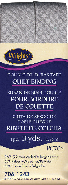 Double Fold Quilt Binding 7/8" 3 Yards-Shadow