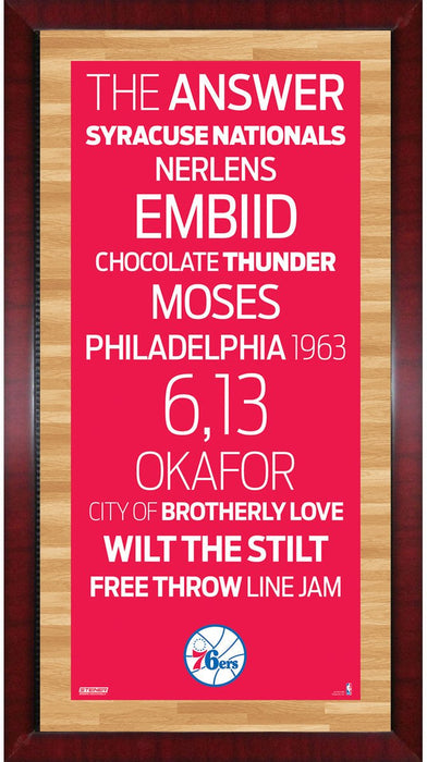 Philadelphia 76ers Subway Sign Wall Art 16x32 Photo