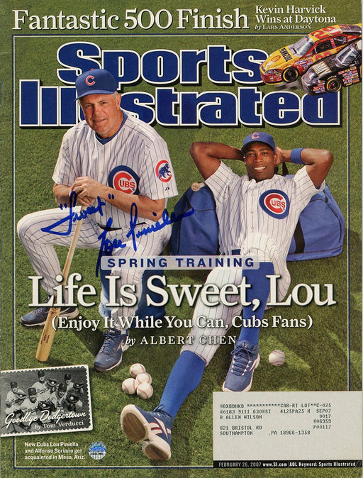 Lou Piniella 2/26/07 Sports Illustrated Magazine w/ "Sweet" Insc