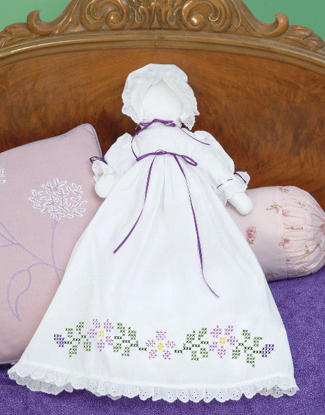 Stamped White Pillowcase Doll, Starflowers