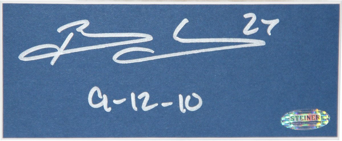 Brandon Jacobs Cut Signature w/ "9-12-10" Insc.