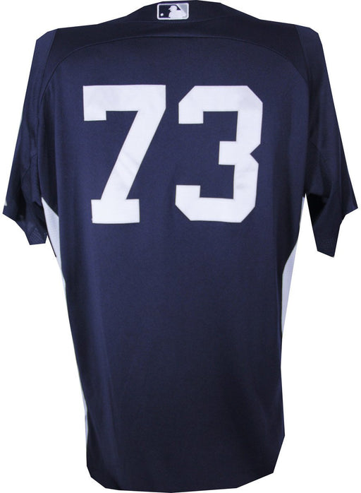 Cole Garner Jersey - NY Yankees 2012 Spring Training Worn #73 Home BP Top (0000000425) (3/7/2012) (EK090337) (48)