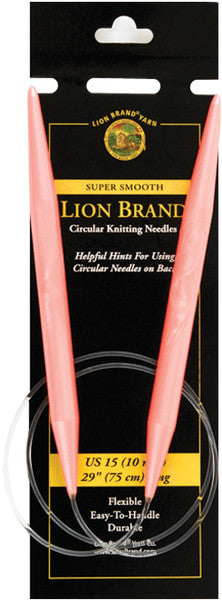 Circular Knitting Needles 29"-Size 15 10mm Pink