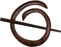 Spiral Shawl Pin, Tiger Ebony