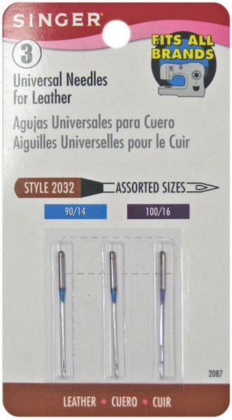 Leather Machine Needles-Size 14 (3) & Size 16 (1)