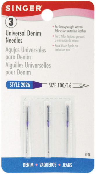 Jean & Denim Machine Needles-Size 16 3/Pkg