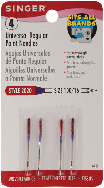 Regular Point Machine Needles-Size 16/100 4/Pkg