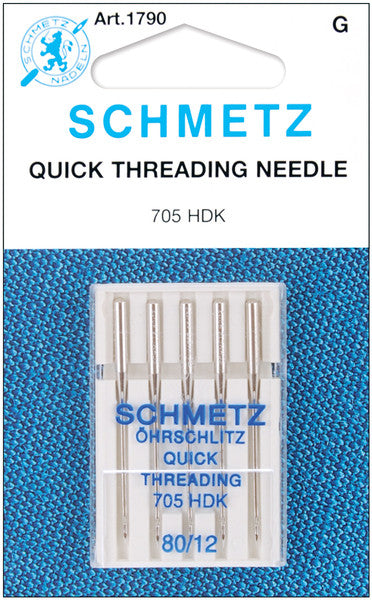 Quick Self Threading Machine Needles-Size 12/80 5/