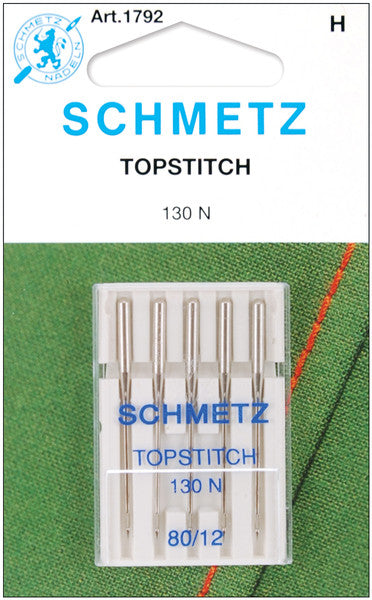 Topstitch Machine Needle-Size 12/80 5/Pkg