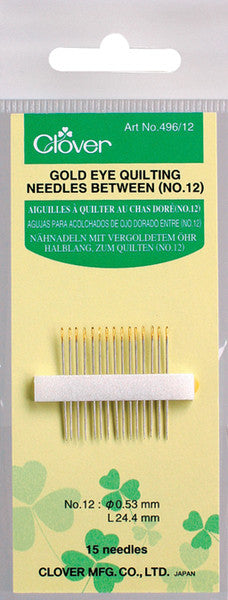 Gold Eye Quilting Between Needles-Size 12 15/Pkg