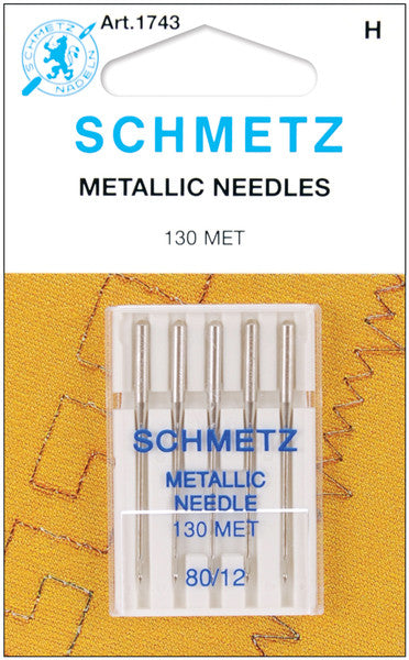 Metallic Machine Needles-Size 12/80 5/Pkg