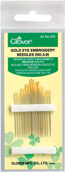 Gold Eye Embroidery Needles-Size 3/9 16/Pkg