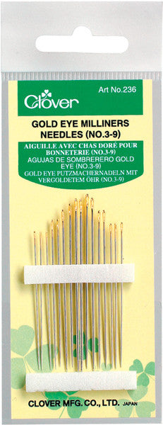 Gold Eye Milliners Needles-Size 3/9 16/Pkg