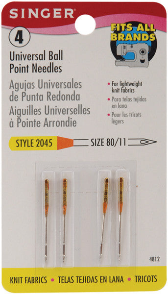 Ball Point Machine Needles-Size 11/80 4/Pkg