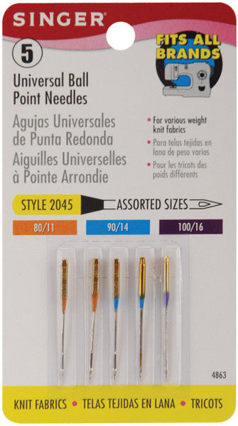 Ball Point Machine Needles-Size 11/80 (2), 14/90 (