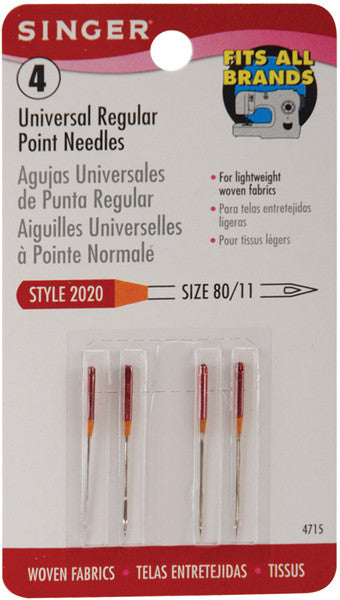 Regular Point Machine Needles-Size 11/80 4/Pkg