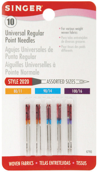 Regular Point Machine Needles-Size 11, 14, 16 10/P