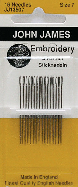 Crewel/Embroidery Hand Needles-Size 7 16/Pkg