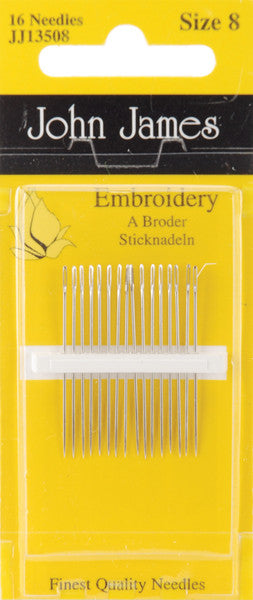 Crewel/Embroidery Hand Needles-Size 8 16/Pkg